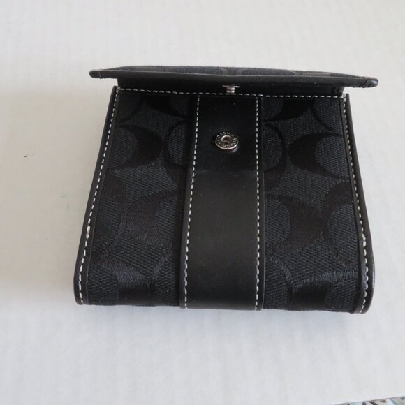💕💕HP💕💕Coach Signature Mini Wallet, Black - NWT - Picture 3 of 16